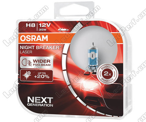 Packung mit 2 Lampen H8 Osram Night Breaker Laser + 150% - 64212NL-HCB